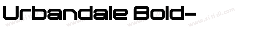 Urbandale Bold字体转换